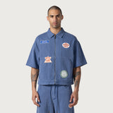 Twill Full Zip Shirt - Blue Twill Full Zip Shirt - Blue