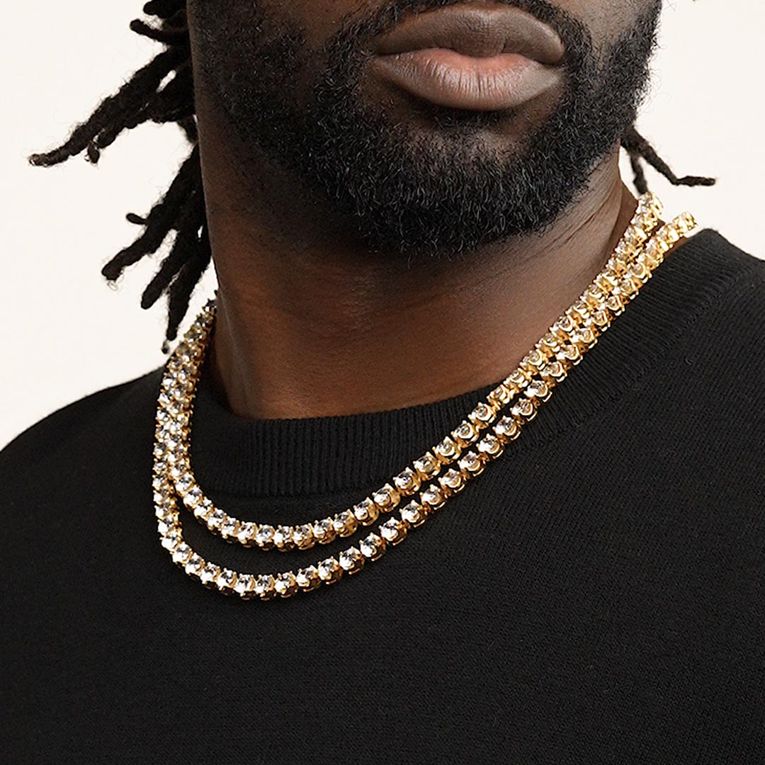 Gold Diamond Buttercup Tennis Chain 6mm Gold Diamond Buttercup Tennis Chain 6mm