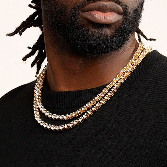 Gold Diamond Buttercup Tennis Chain 6mm