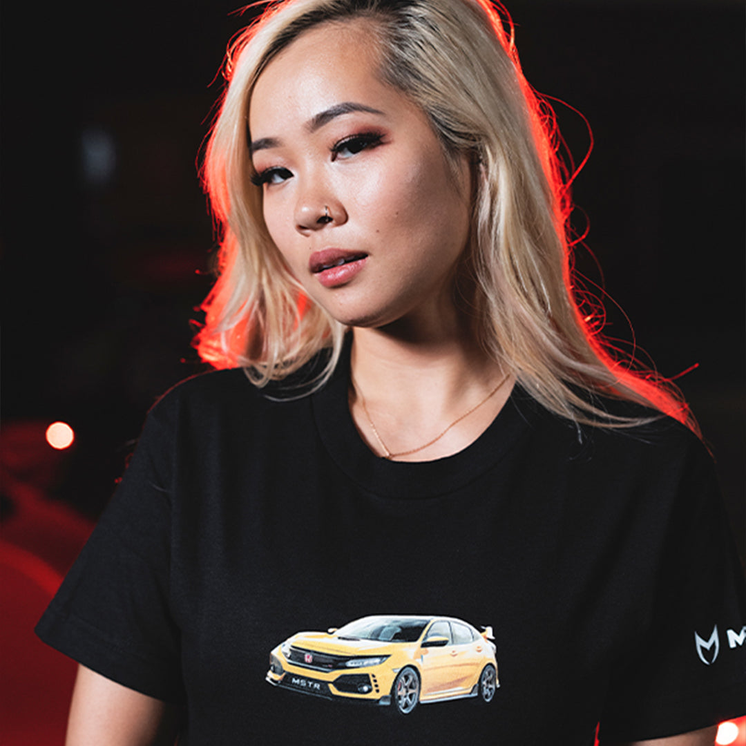 HPJ YELLOW TYPE R TEE - BLACK HPJ YELLOW TYPE R TEE - BLACK