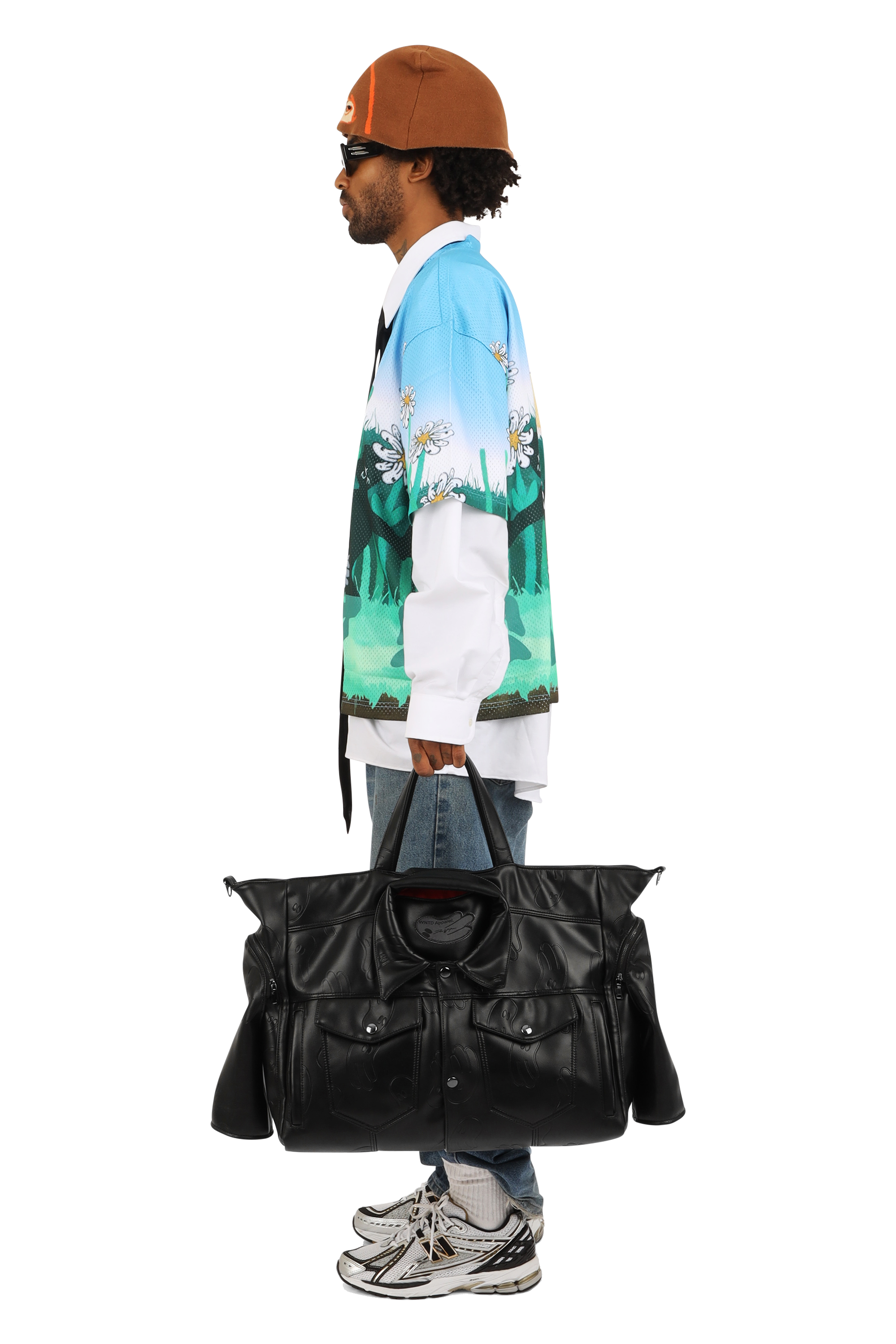 BLU BOY X DUSS WAYNE LEATHER SHIRT BAG BLU BOY X DUSS WAYNE LEATHER SHIRT BAG