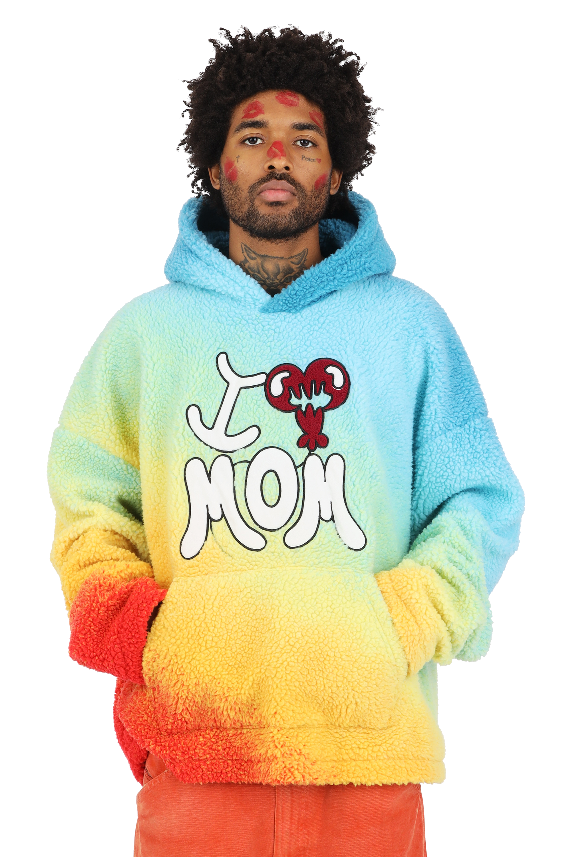 I LOVE MOM SHERPA HOODIE I LOVE MOM SHERPA HOODIE