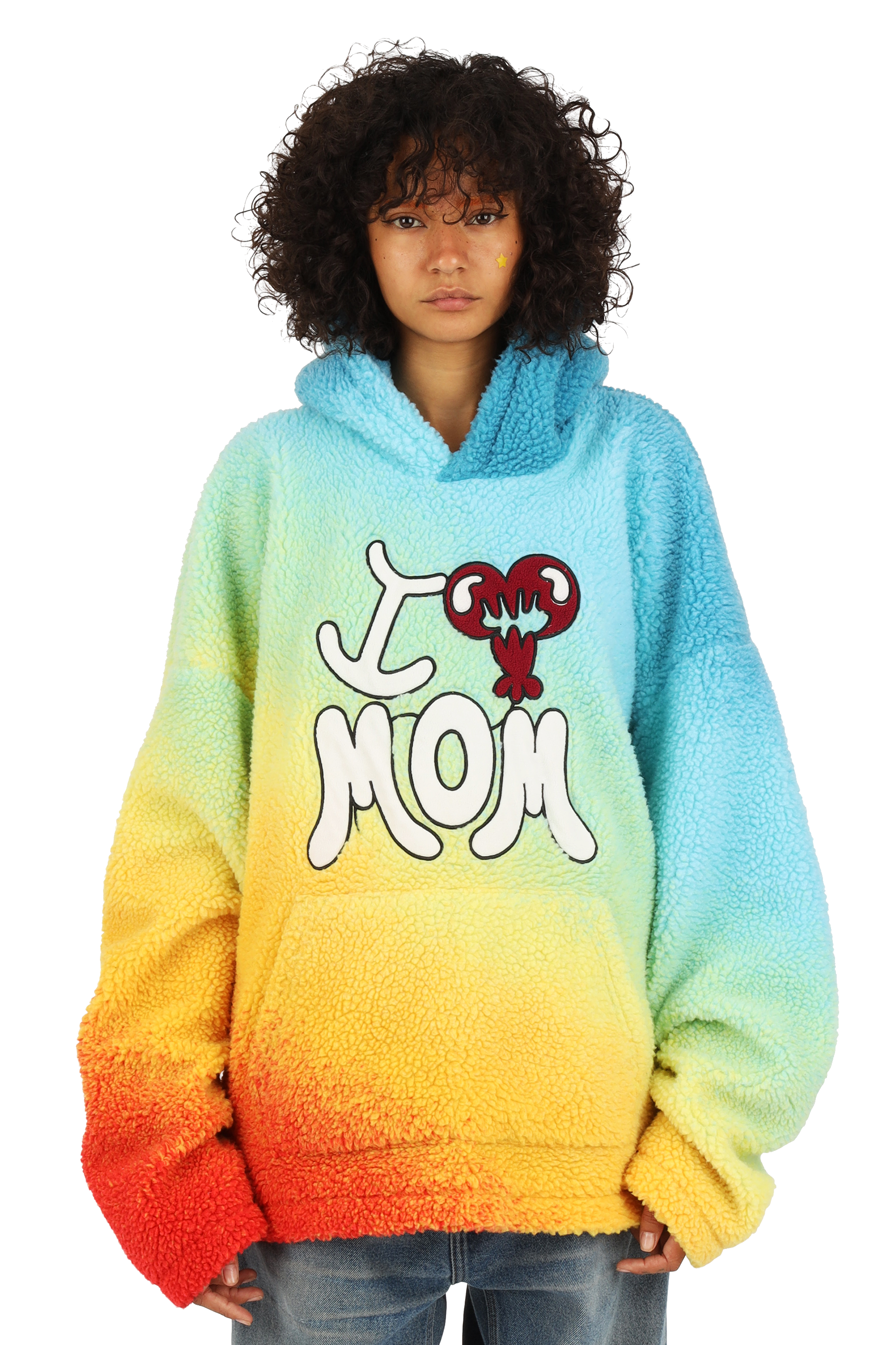 I LOVE MOM SHERPA HOODIE I LOVE MOM SHERPA HOODIE