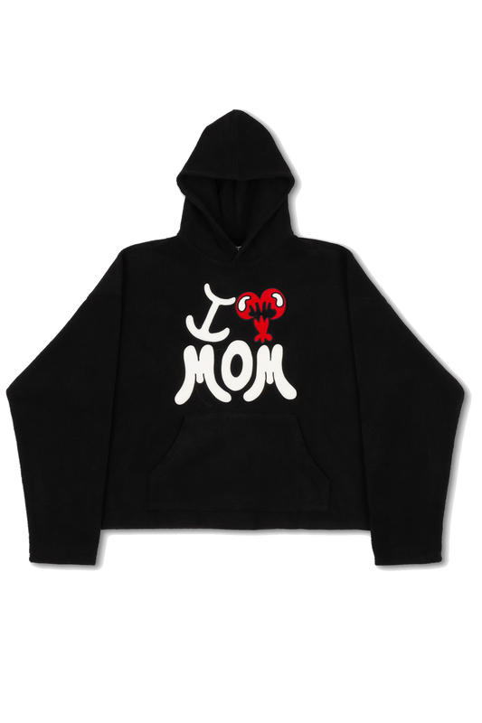 I LOVE MOM FLEECE HOODIE
