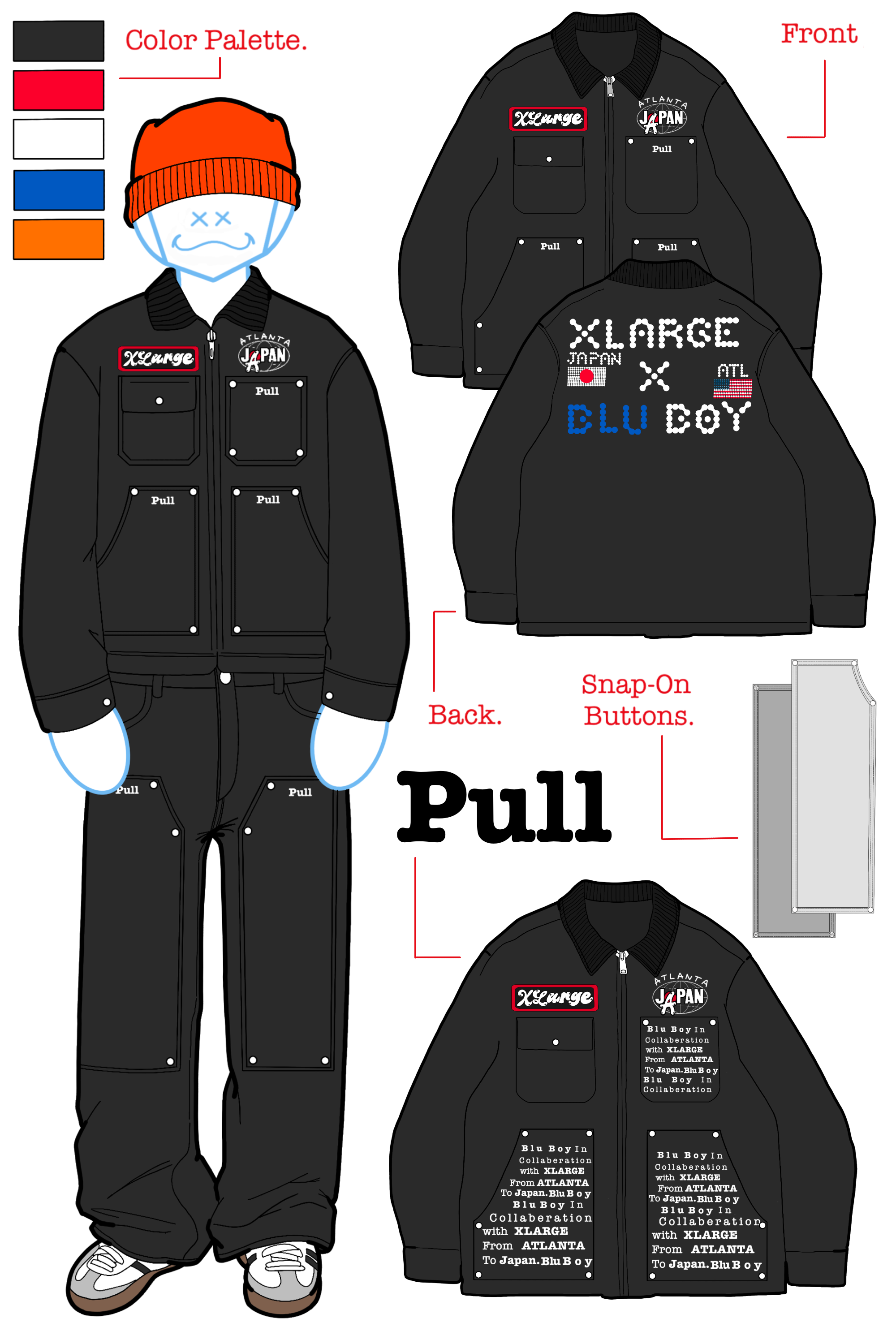 SNAP PANEL CARPENTER JACKET SNAP PANEL CARPENTER JACKET