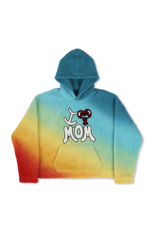 I LOVE MOM SHERPA HOODIE
