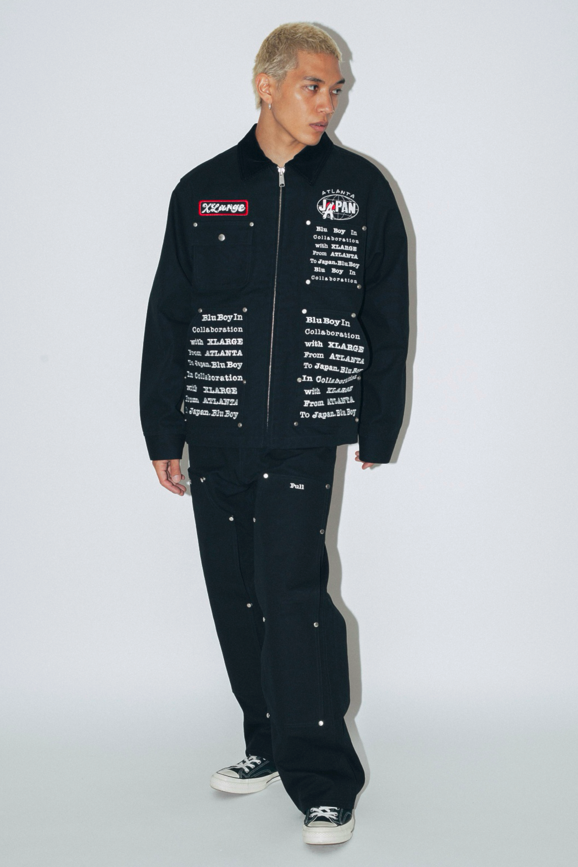 SNAP PANEL CARPENTER PANTS SNAP PANEL CARPENTER PANTS