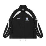 Splicing Loose Crest Logo Jacket Splicing Loose Crest Logo Jacket
