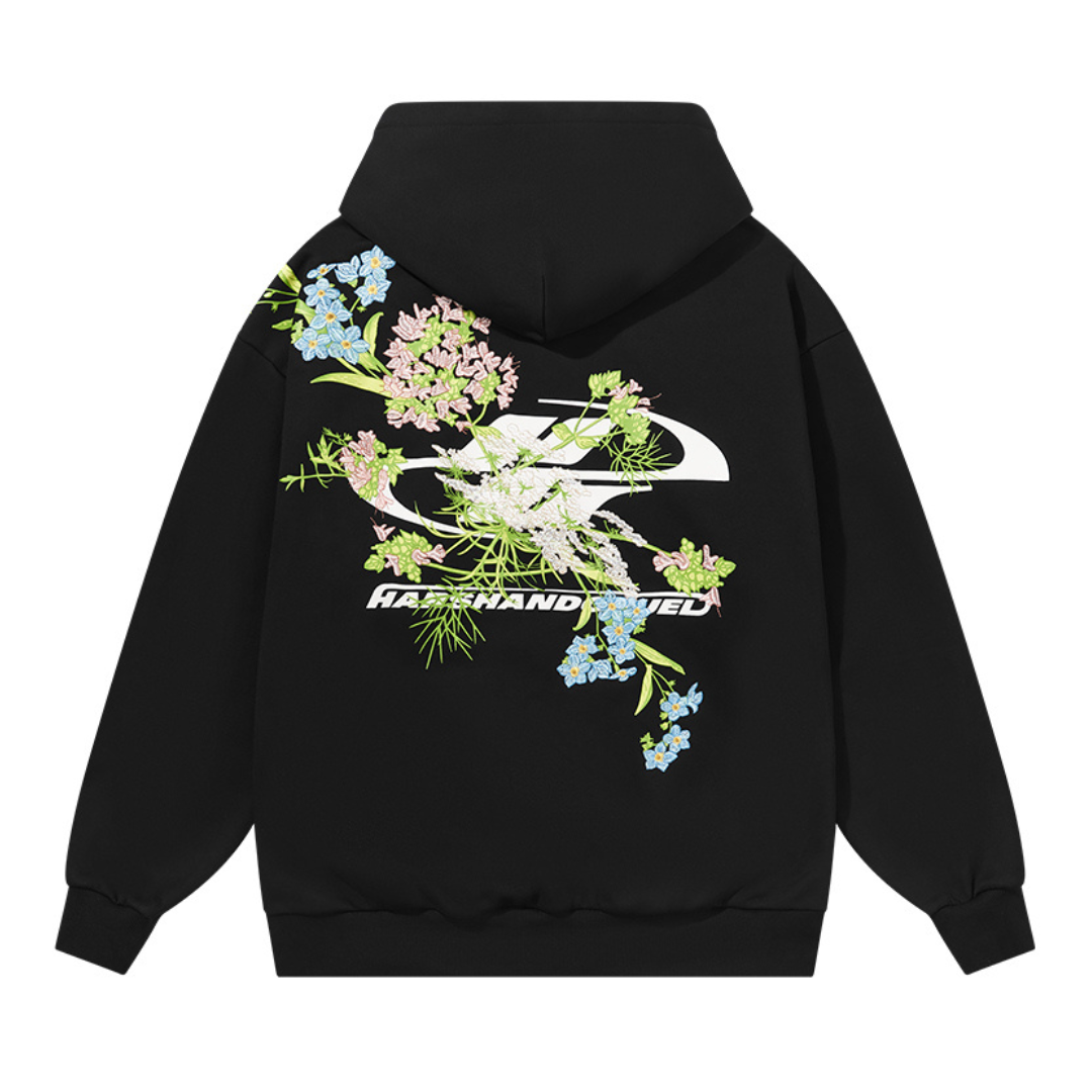 Floral Embroidery Logo Hoodie Floral Embroidery Logo Hoodie
