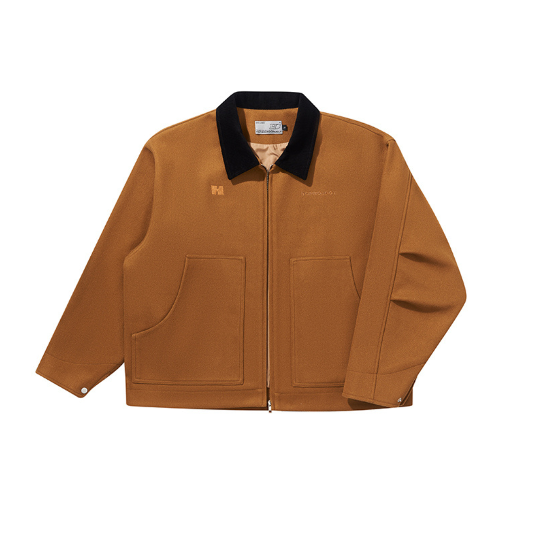 Embroidered Logo Woolen Jacket Embroidered Logo Woolen Jacket