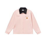 Leather Collar Suede Jacket Leather Collar Suede Jacket