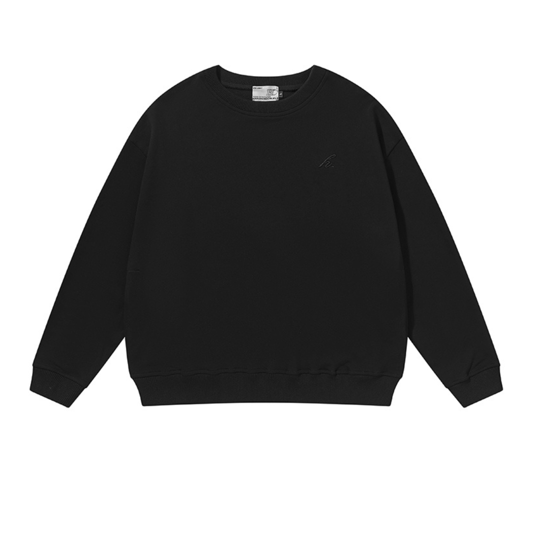 Basic Embroidered Round Neck Sweater Basic Embroidered Round Neck Sweater