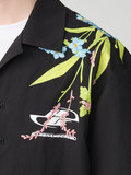 Floral Embroidery Knots Cuban Shirt Floral Embroidery Knots Cuban Shirt
