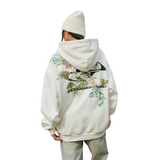Floral Embroidery Logo Hoodie Floral Embroidery Logo Hoodie