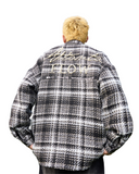 Pearl Embroidered Tweed Shirt Jacket Pearl Embroidered Tweed Shirt Jacket