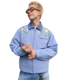 Retro Floral Embroidered Canvas Jacket Retro Floral Embroidered Canvas Jacket