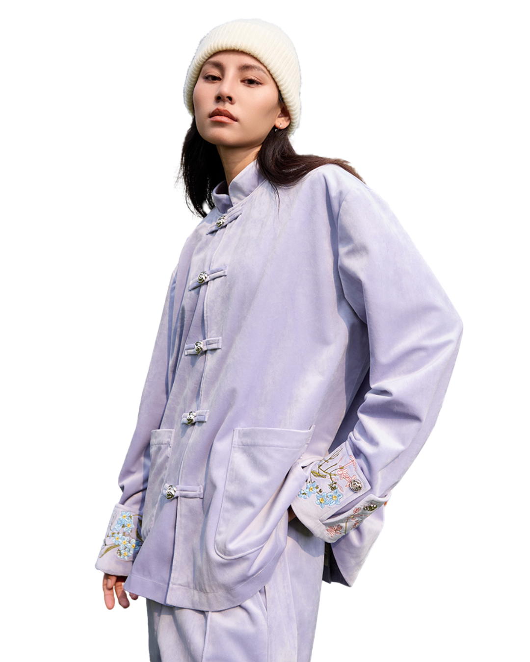 Velvet Mandarin Collar Jacket Velvet Mandarin Collar Jacket