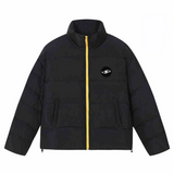 Detachable Padded Contrast Zip Down Coat Detachable Padded Contrast Zip Down Coat