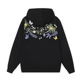 Colorful Floral Embroidery Pullover Hoodie Colorful Floral Embroidery Pullover Hoodie