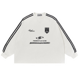 Embroidered Logo Striped Jersey L/S Tee Embroidered Logo Striped Jersey L/S Tee