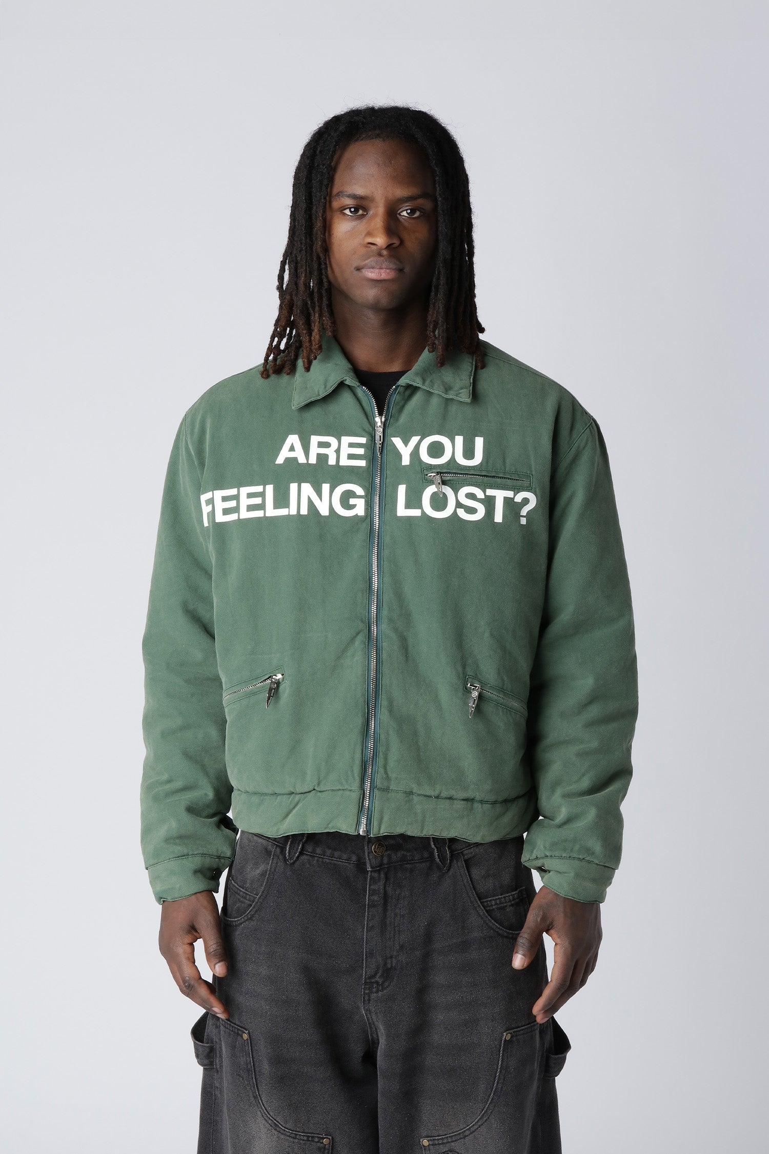 WASHED DETROIT JACKET - Washed Green WASHED DETROIT JACKET - Washed Green