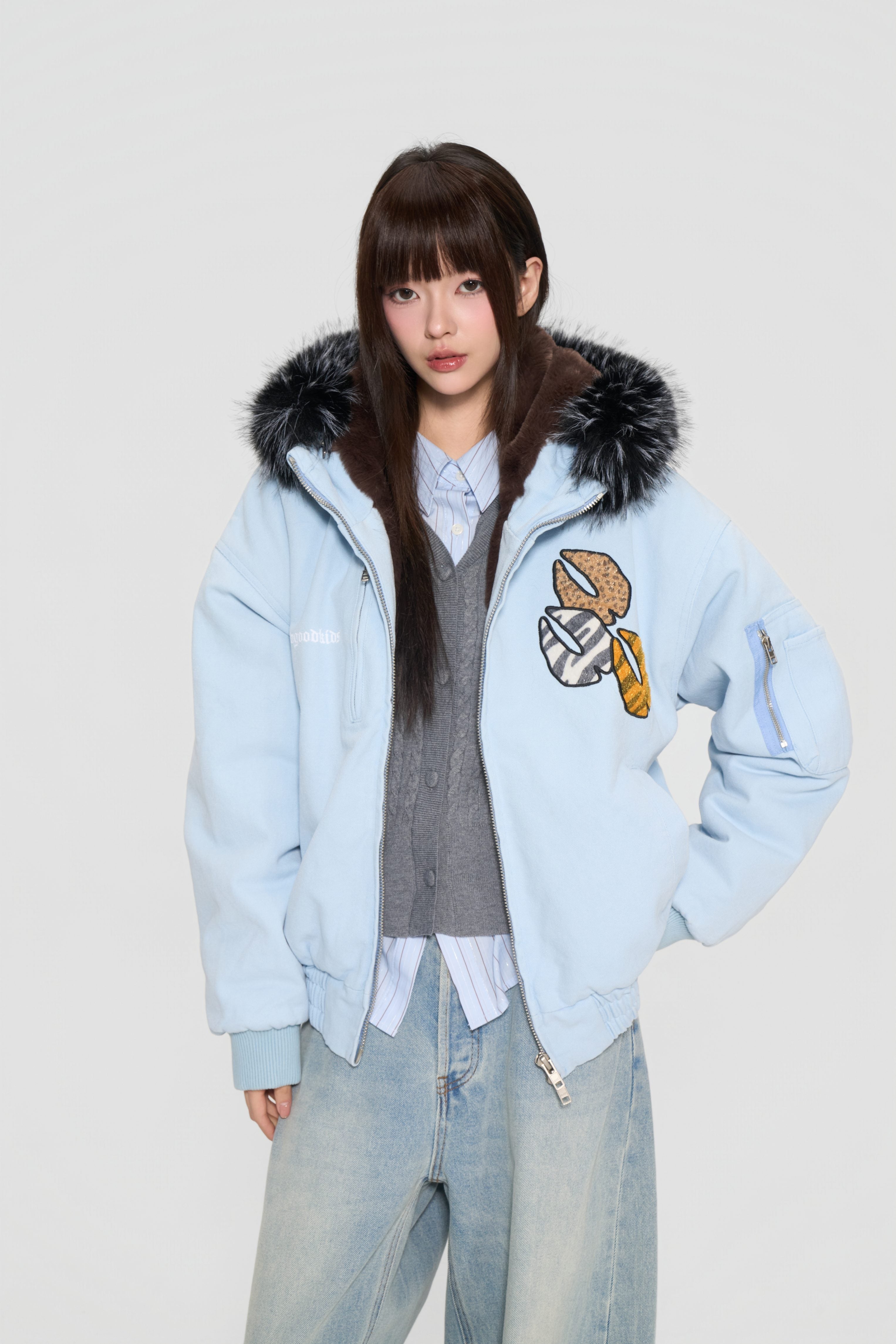 The lottery GT "Fur hooded canvas jacket" The lottery GT "Fur hooded canvas jacket"