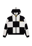 Checkered Jacquard Full Zip - Black Checkered Jacquard Full Zip - Black