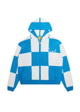 Checkered Jacquard Full Zip - Blue Checkered Jacquard Full Zip - Blue