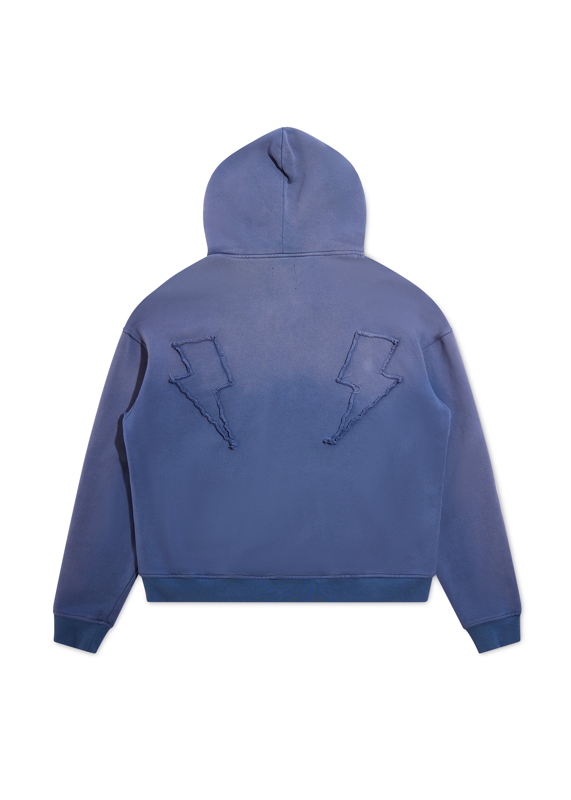 Lightning Full Zip Sweatshirt - Washed Blue Lightning Full Zip Sweatshirt - Washed Blue