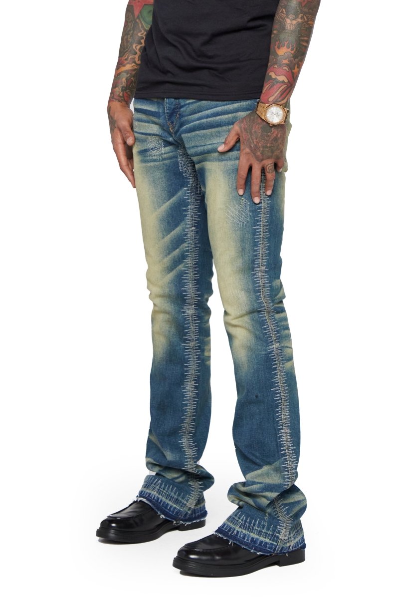 “A83“  STACKED FLARE JEAN VIN VINTAGE BLUE “A83“  STACKED FLARE JEAN VIN VINTAGE BLUE