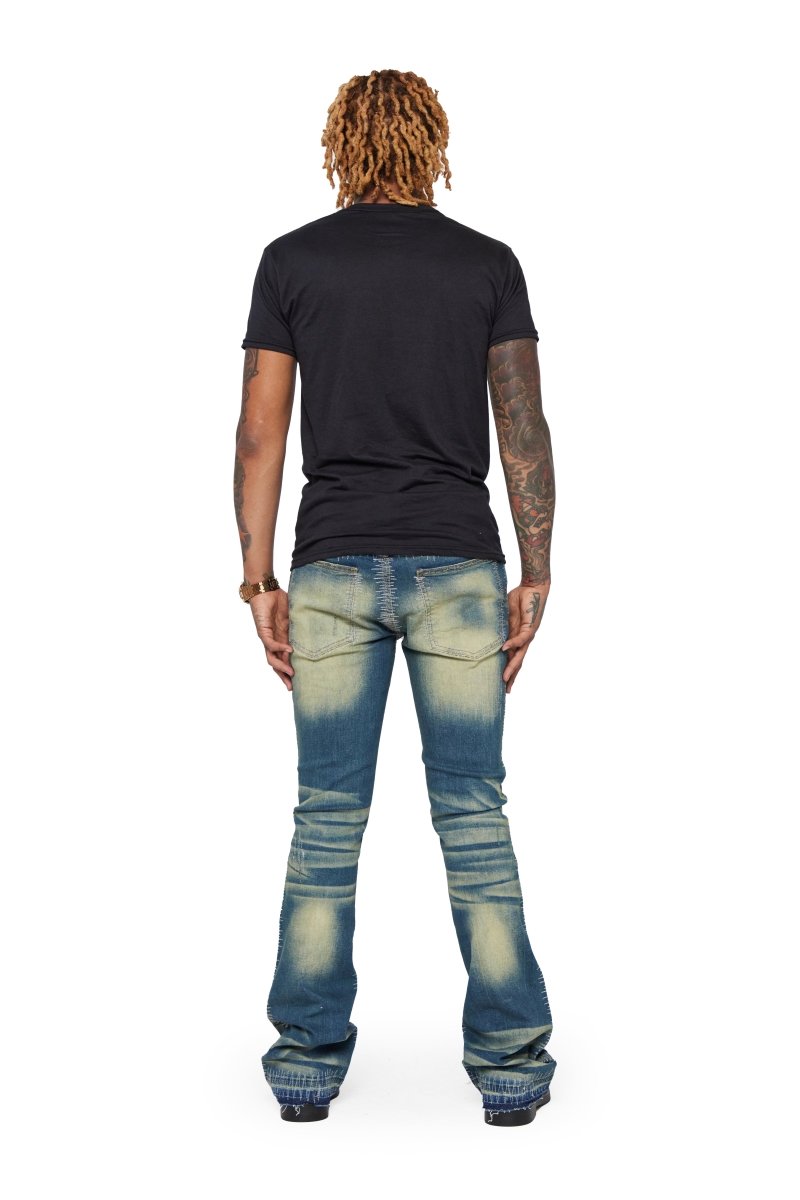 “A83“  STACKED FLARE JEAN VIN VINTAGE BLUE “A83“  STACKED FLARE JEAN VIN VINTAGE BLUE