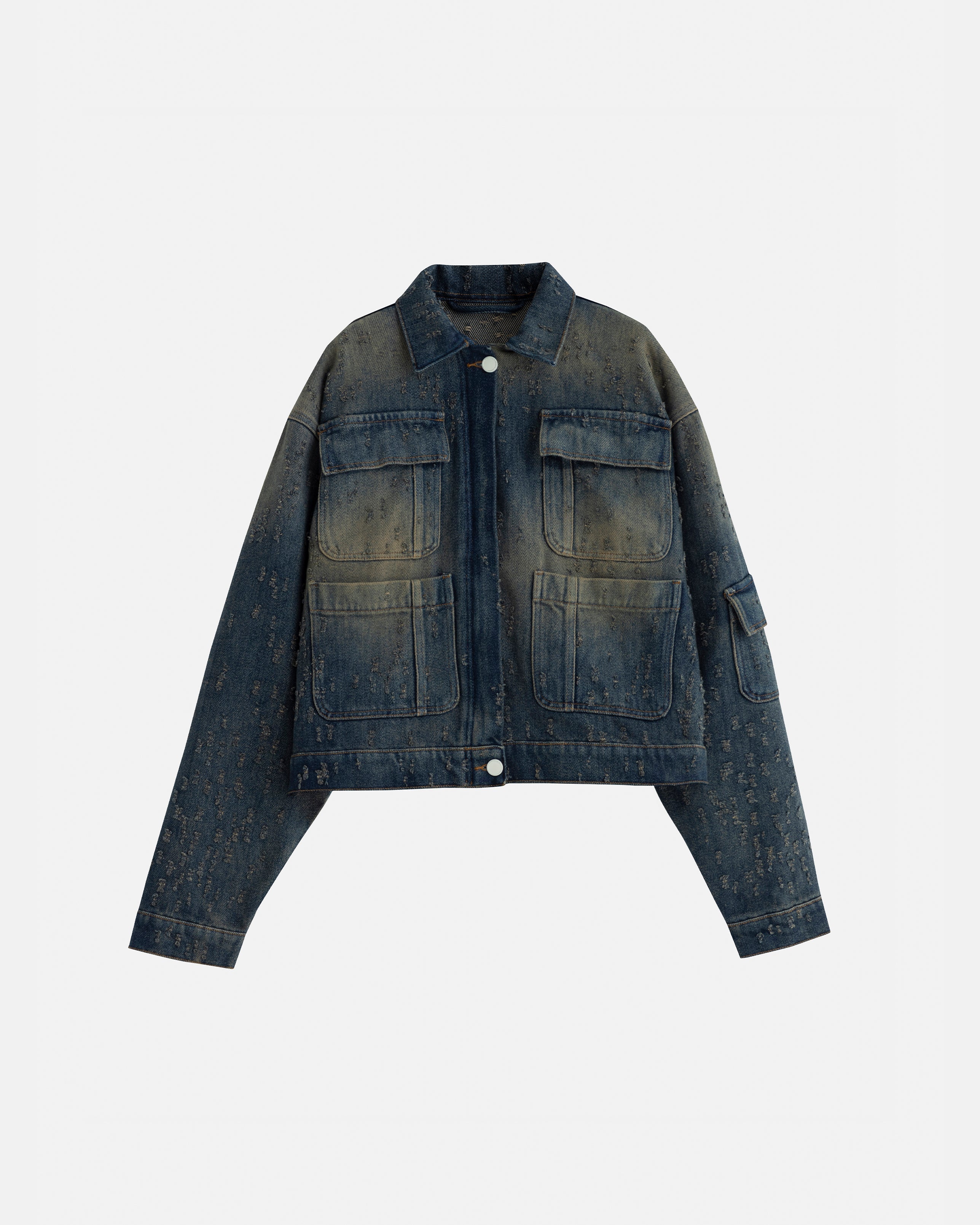 Agnus Dei Undrgld Ripped Jacket Dirty Blue Agnus Dei Undrgld Ripped Jacket Dirty Blue