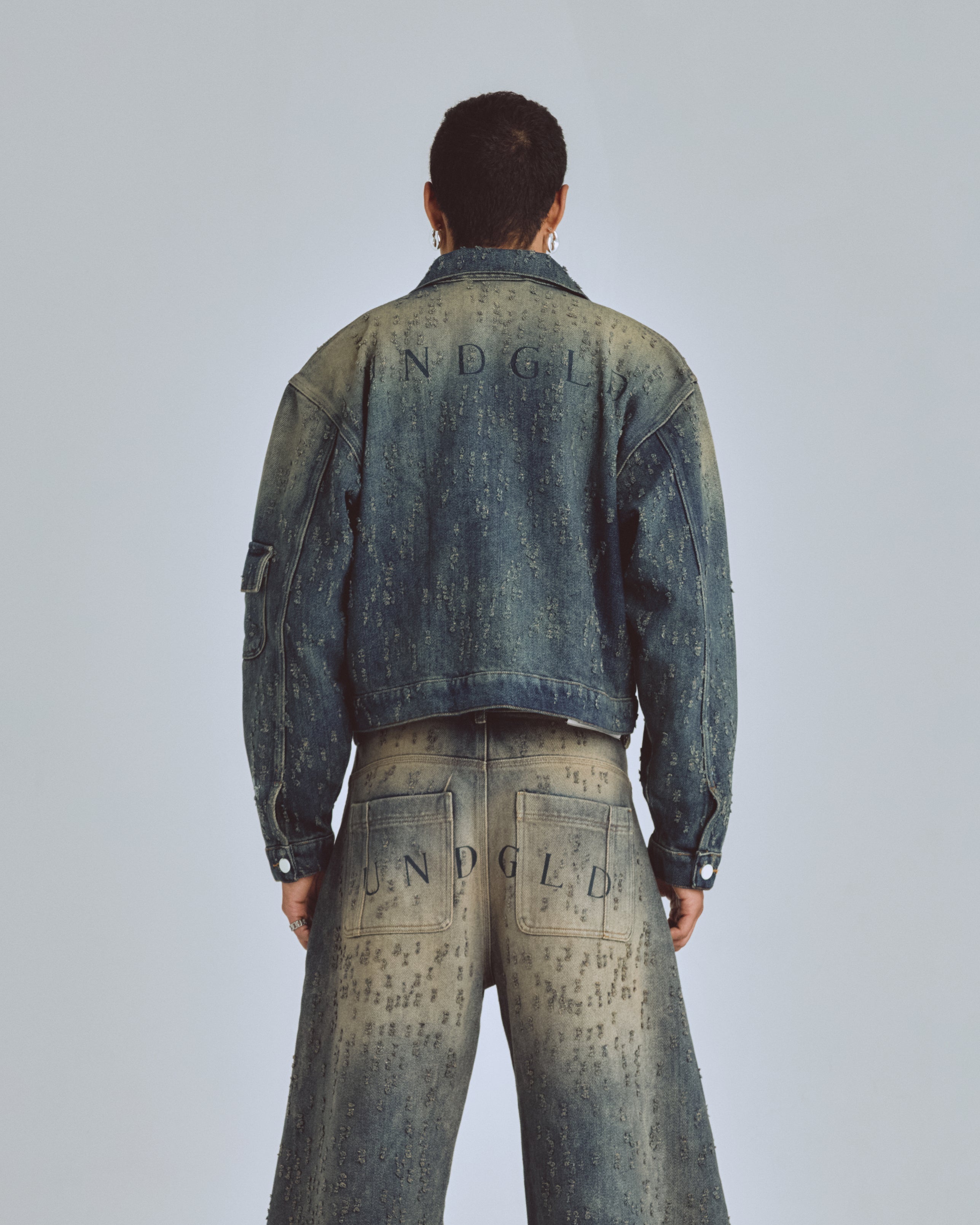 Agnus Dei Undrgld Ripped Jacket Dirty Blue Agnus Dei Undrgld Ripped Jacket Dirty Blue