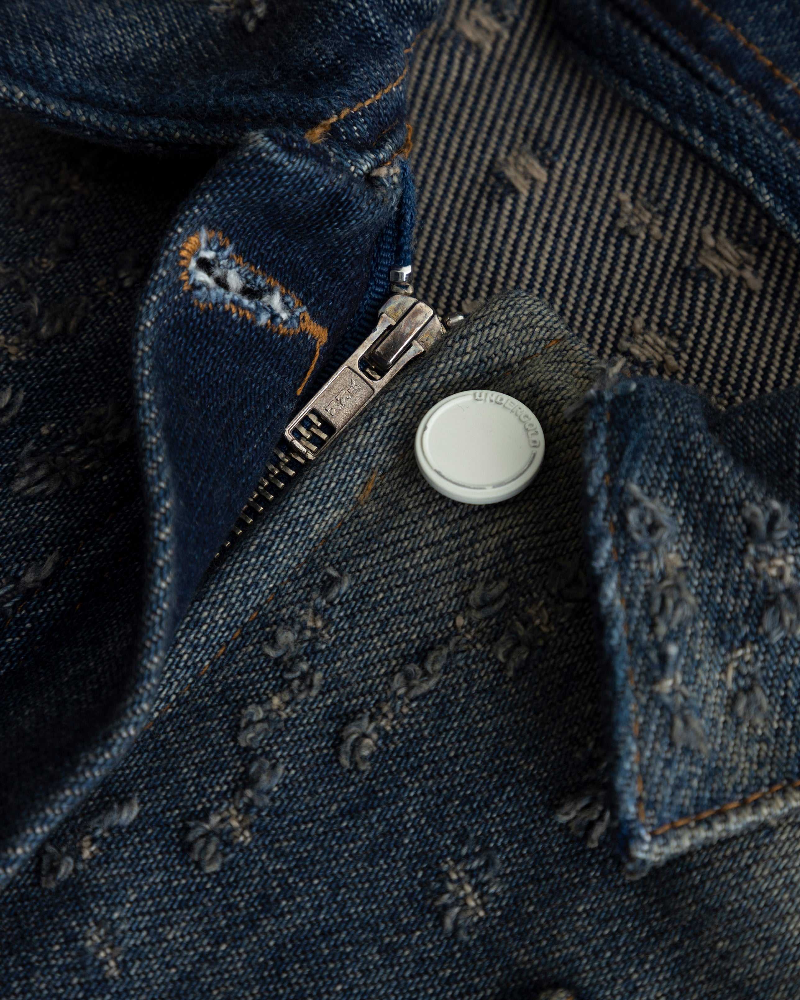 Agnus Dei Undrgld Ripped Jacket Dirty Blue Agnus Dei Undrgld Ripped Jacket Dirty Blue