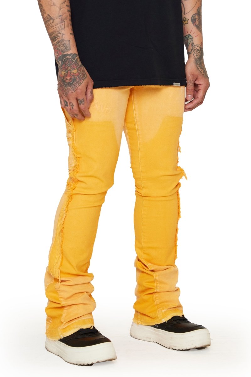 “Alpha" STACKED FLARE JEAN LT. ORANGE “Alpha" STACKED FLARE JEAN LT. ORANGE
