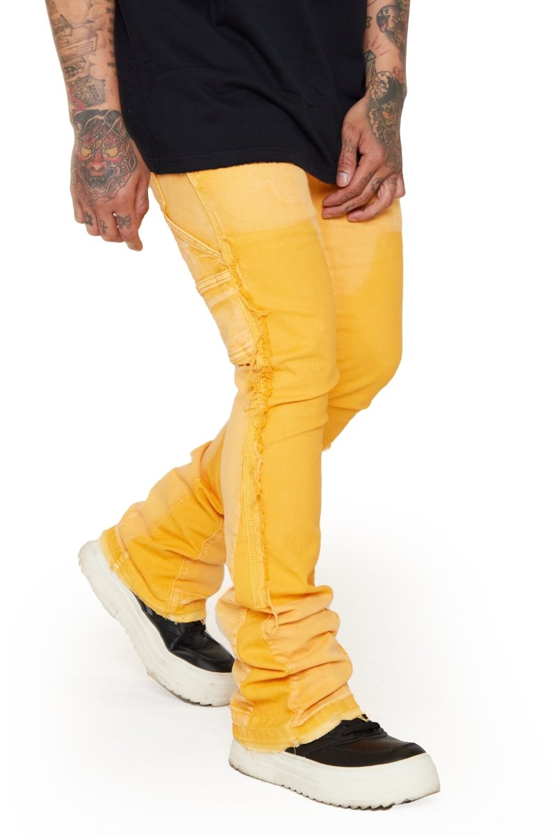 “Alpha" STACKED FLARE JEAN LT. ORANGE “Alpha" STACKED FLARE JEAN LT. ORANGE
