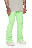 “ALPHA” STACKED FLARE JEAN LT.GREEN “ALPHA” STACKED FLARE JEAN LT.GREEN