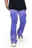 “ALPHA"  STACKED FLARE JEAN PURPLE-BLUE “ALPHA"  STACKED FLARE JEAN PURPLE-BLUE