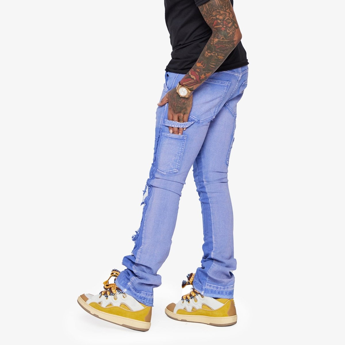 “ALPHA" STACKED FLARE PURPLE “ALPHA" STACKED FLARE PURPLE