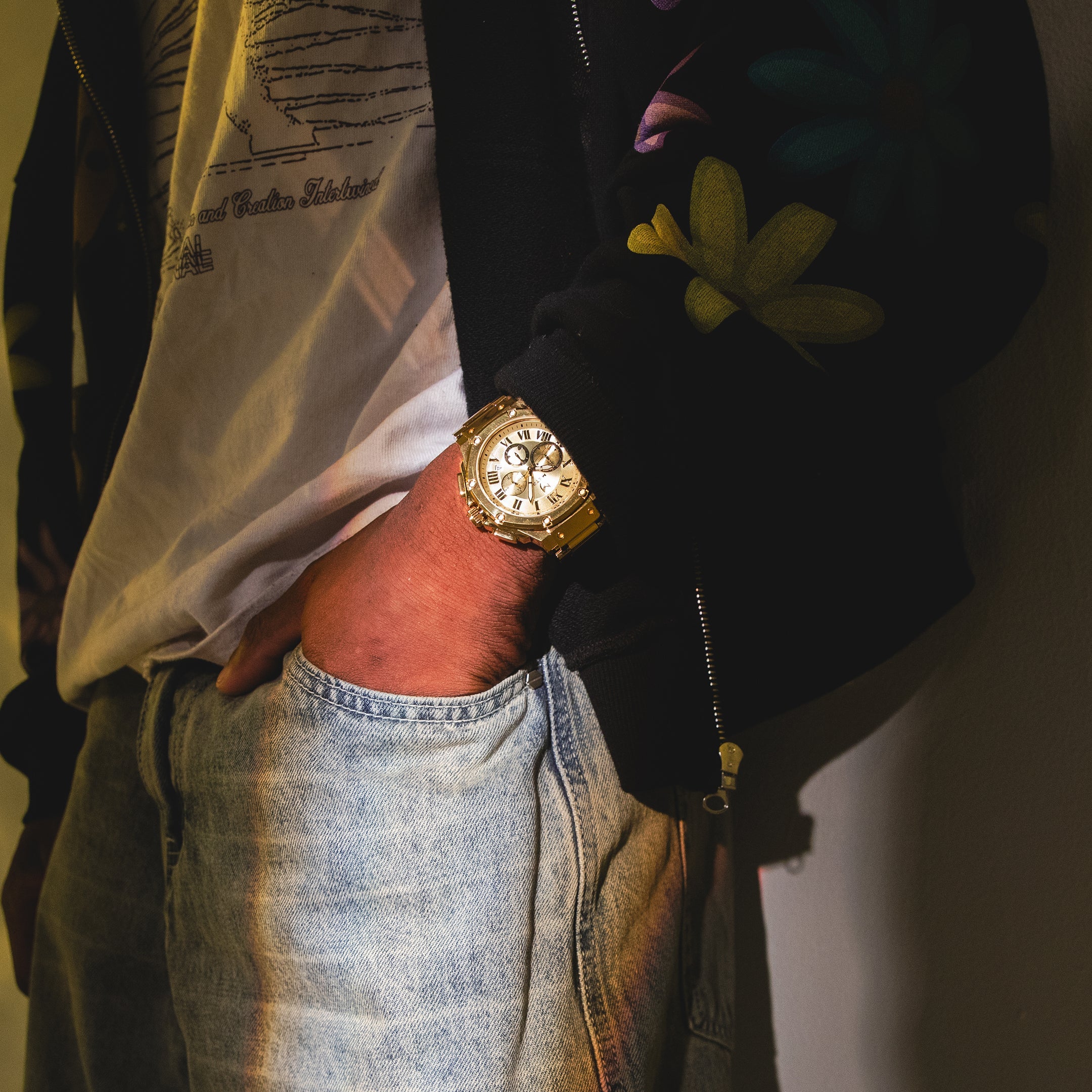 AM186SS - AMBASSADOR POLISH 18K PLATED / GOLD / SS BAND AM186SS - AMBASSADOR POLISH 18K PLATED / GOLD / SS BAND