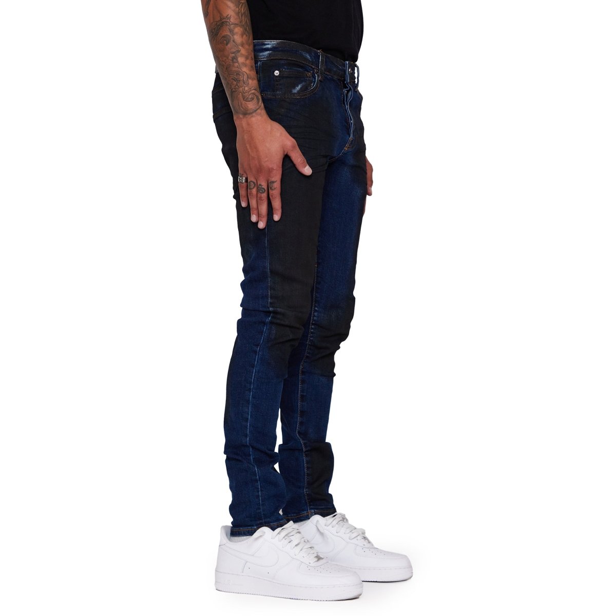 “ANOM” JEANS NERO BLU WAXED “ANOM” JEANS NERO BLU WAXED