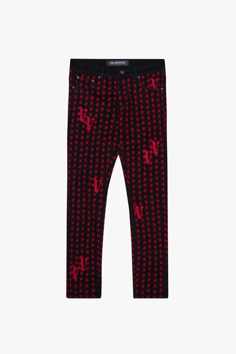 "ASTERISK" SKINNY BLACK / RED "ASTERISK" SKINNY BLACK / RED