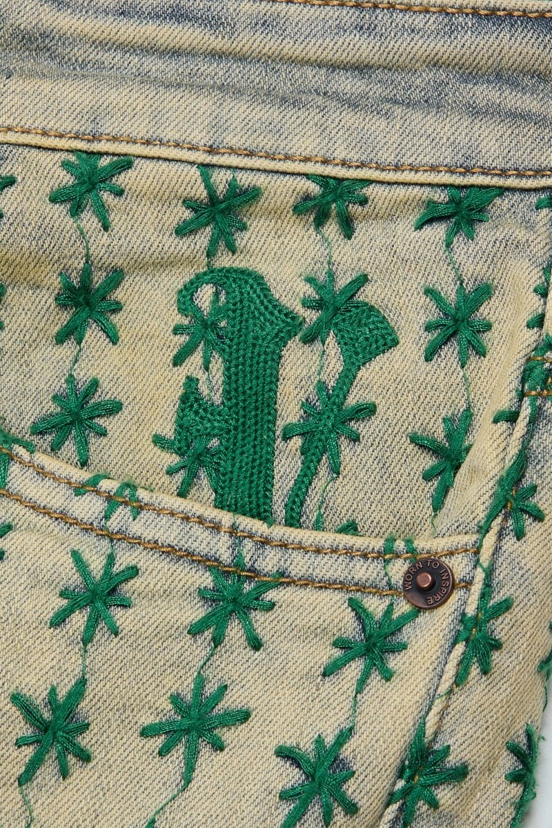 "ASTERISK" STACKED FLARE BLUE/GREEN "ASTERISK" STACKED FLARE BLUE/GREEN