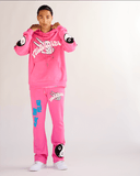 "BALANCED" FLEECE SET CARMINE ROSE "BALANCED" FLEECE SET CARMINE ROSE