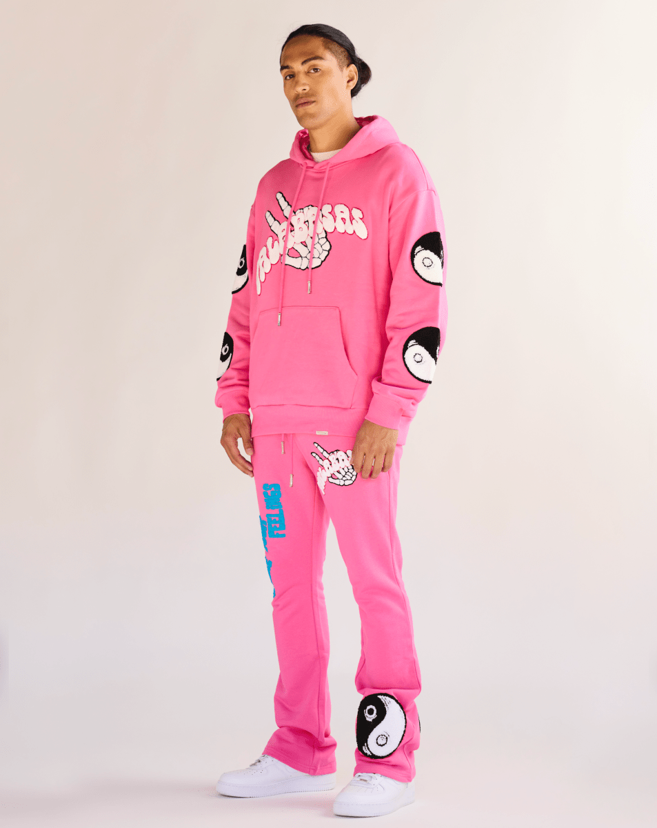 "BALANCED" FLEECE SET CARMINE ROSE "BALANCED" FLEECE SET CARMINE ROSE