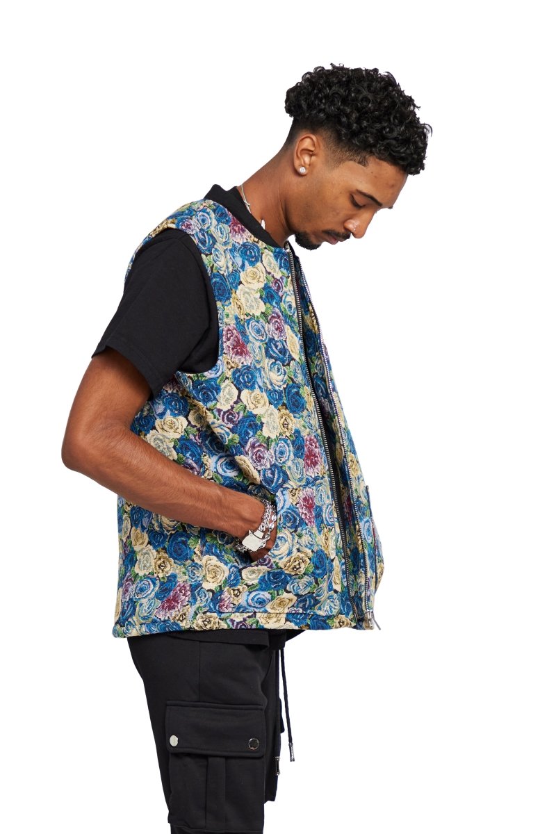 “BANKSY” JACKET BLUE FLOWER MULTI “BANKSY” JACKET BLUE FLOWER MULTI