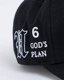 Basics God's Plan High Crown Cap Black Basics God's Plan High Crown Cap Black