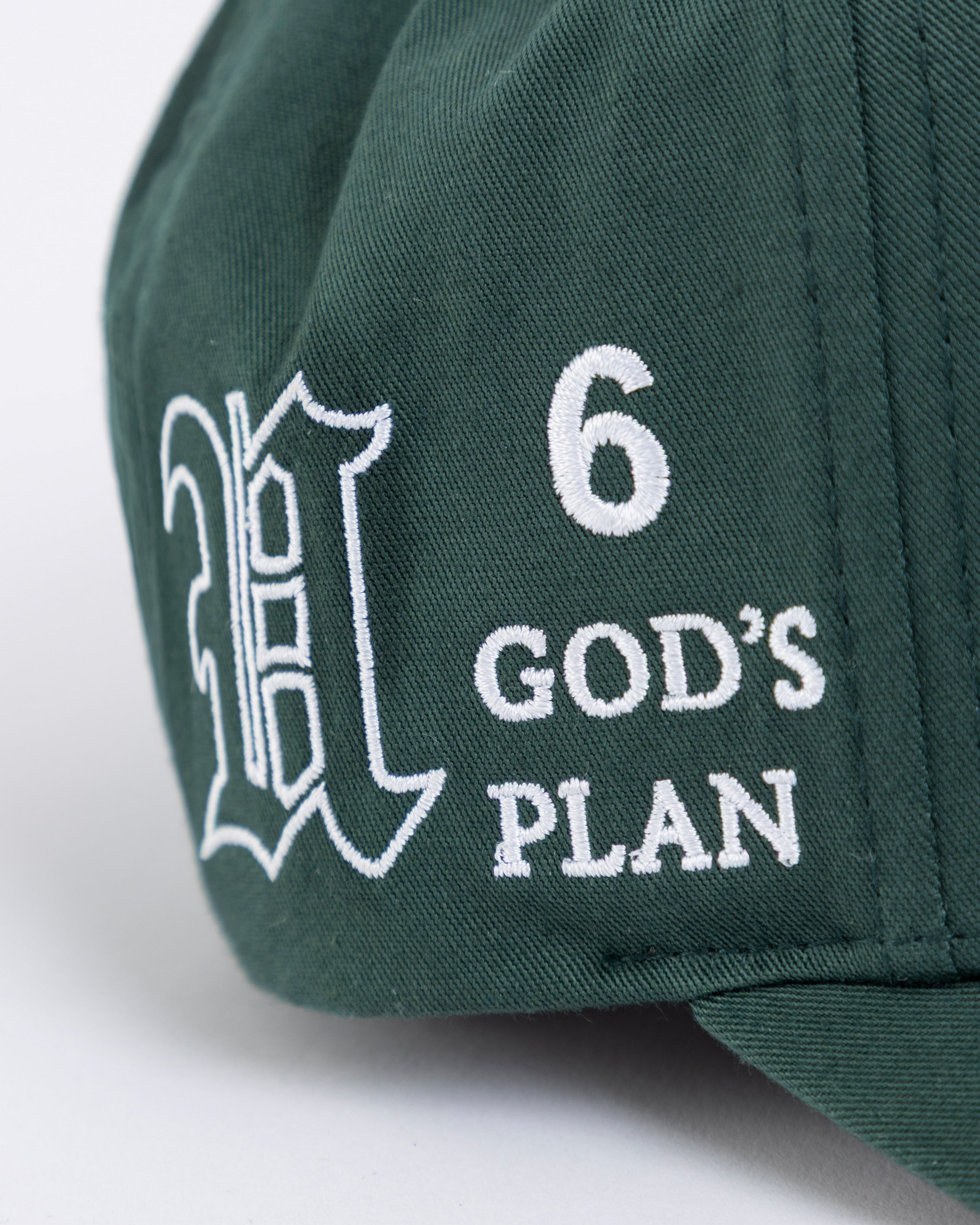 Basics God's Plan High Crown Cap Green Basics God's Plan High Crown Cap Green