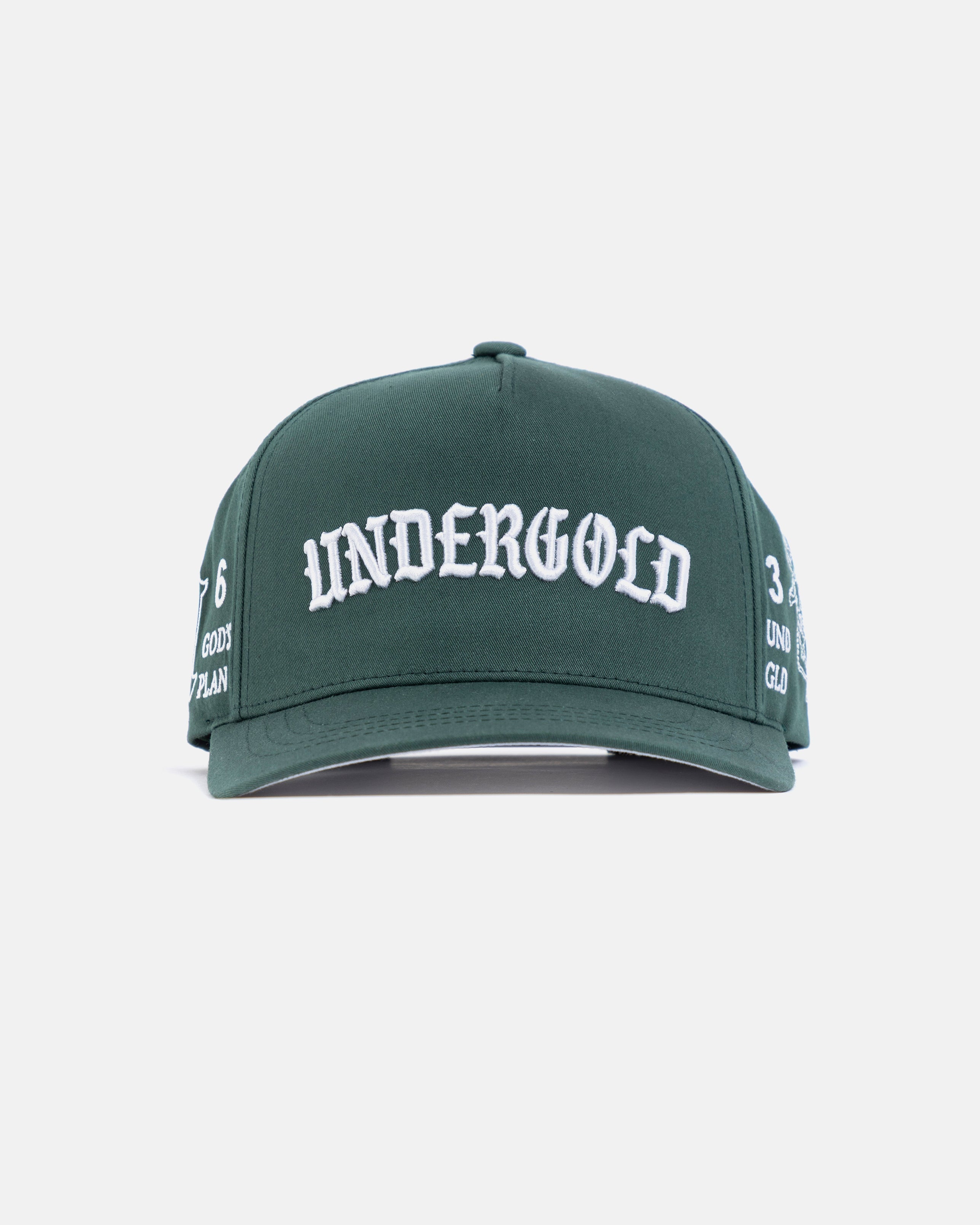 Basics God's Plan High Crown Cap Green Basics God's Plan High Crown Cap Green