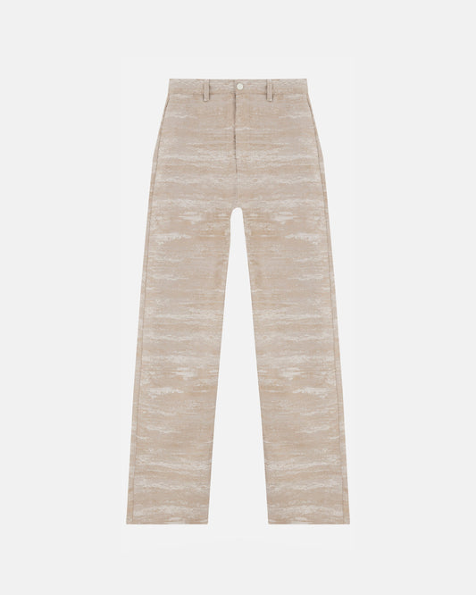 Basics Jacquard Trousers Taupe